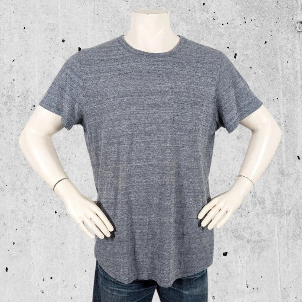 Marine Layer Re-Spun Shirt Size Large / XL Blue Front Pocket